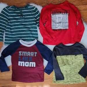 Boys Kids Long Sleeve Top Bundle, 3T